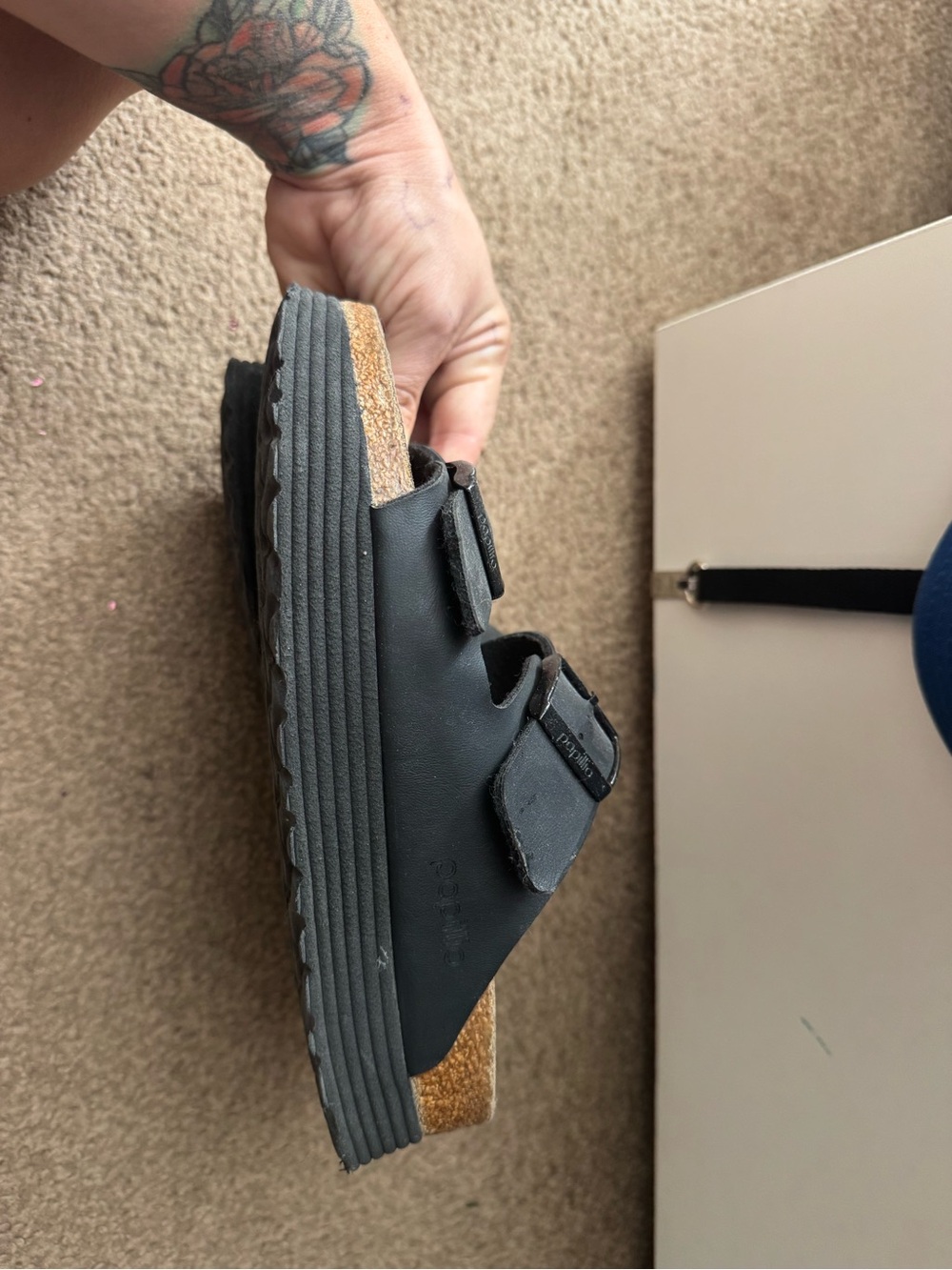 Papillio Black Two-Buckle Slide Sandals - Picture 2 of 3